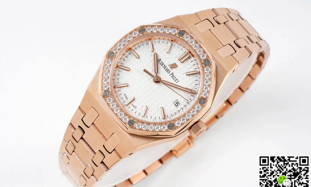 Audemars Piguet Royal Oak 77351OR.ZZ.1261OR.01 8F Factory 1:1 Best Edition Replica Watch Rose Gold Strap